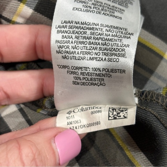 Columbia Men’s Flannel Shirt Plaid Long Sleeve Button Down Omni-Wick Vented Med - Picture 7 of 11